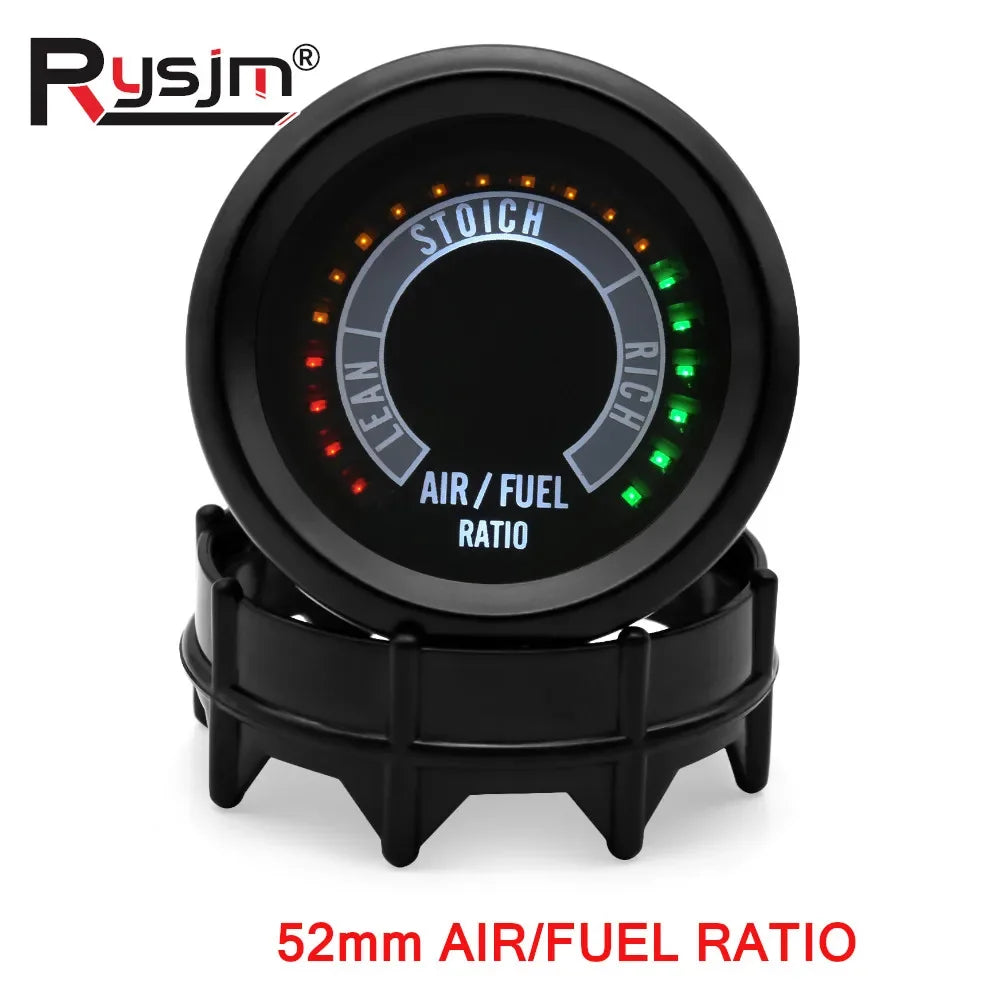 52mm Car Digital Water Temp Oil Temp Turbo Boost Gauge PSI BAR Oil Pressure Gauge Voltmeter Tachometer RPM Meter Holder Optional