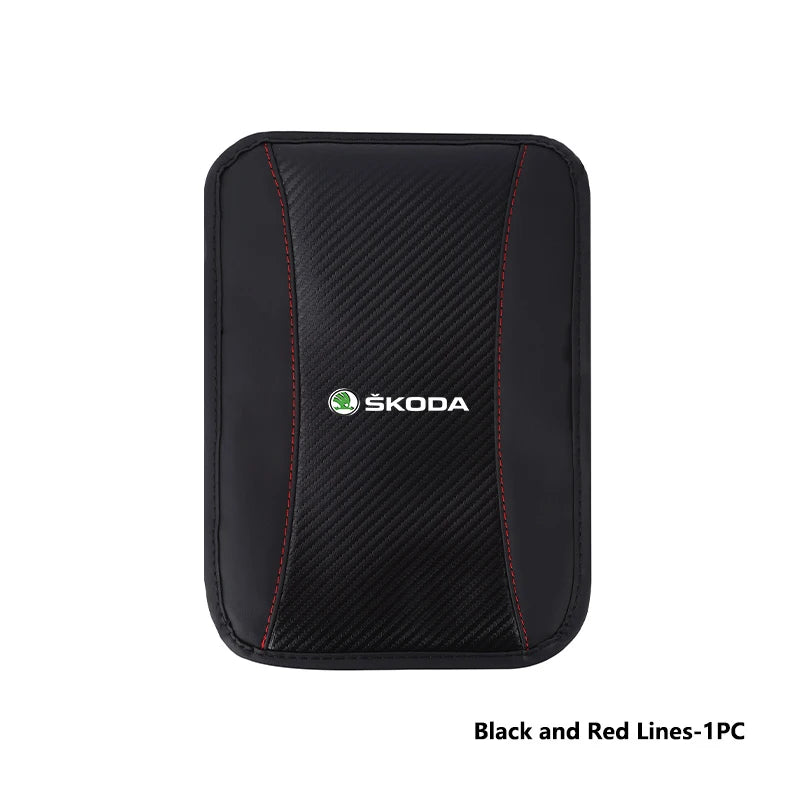 For Skoda Car Armrest Mat Center Console Arm Rest Protection Cushion Kamiq Karoq Octavia 2 3 Rapid Scala Kami Fabia VII VRS
