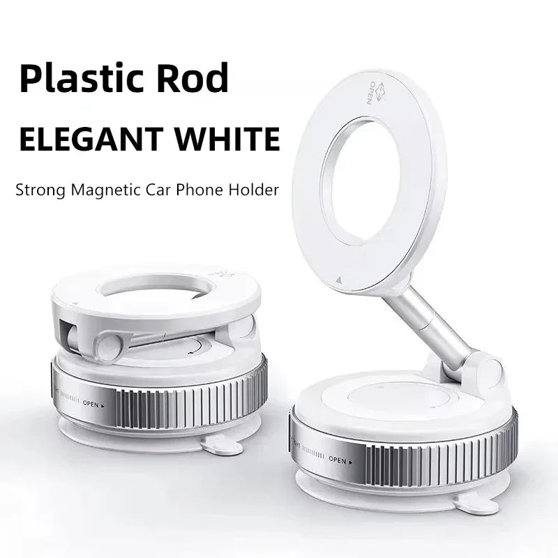 Vacuum Magnetic Car Phone Holder, Foldable Multi-Angle Adjustable Vehicle Navigation Phone Mount, Universal Phone Stand for Daily Driving