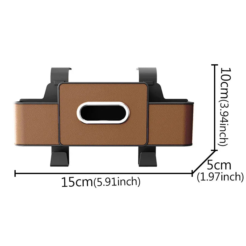 Car Hanging Storage Organizer Box With Cup Holder close-up view