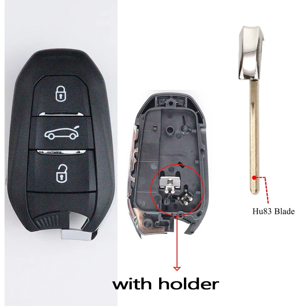3 4 BT Car Key Fob Case Shell Housing for Peugeot 308 408 508 2008 3008 4008 5008 for Ci detail view