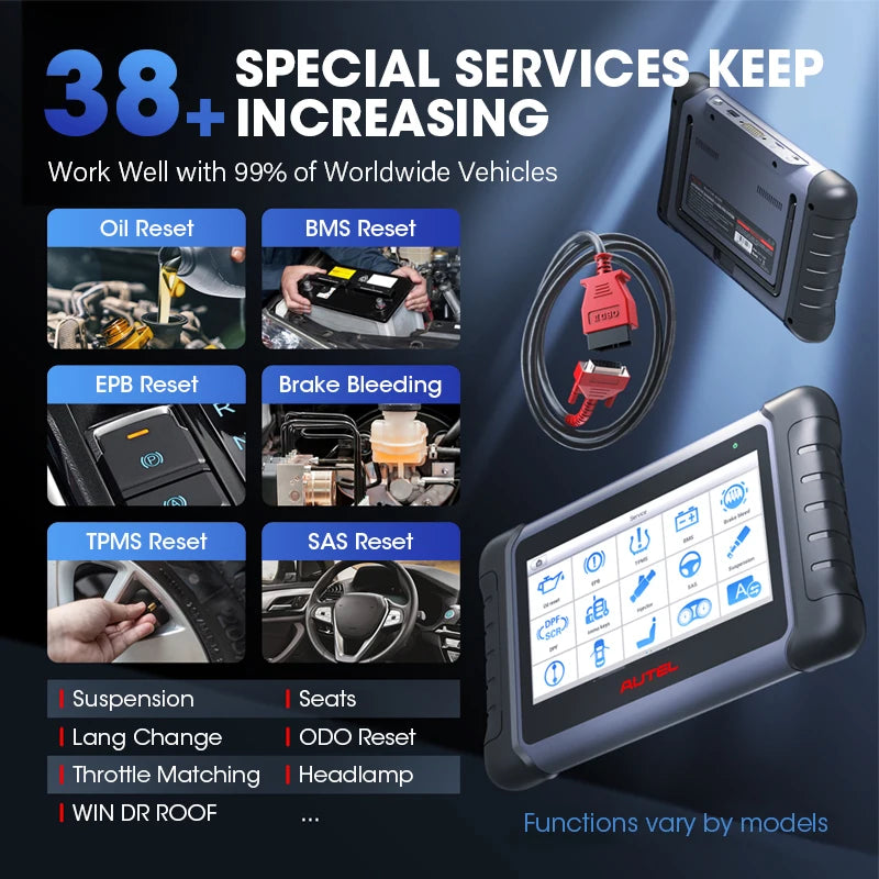 Autel MK808S Car Diagnostic Tool Automotive Code Reader OE All Systems Diagnostics Bi lifestyle view