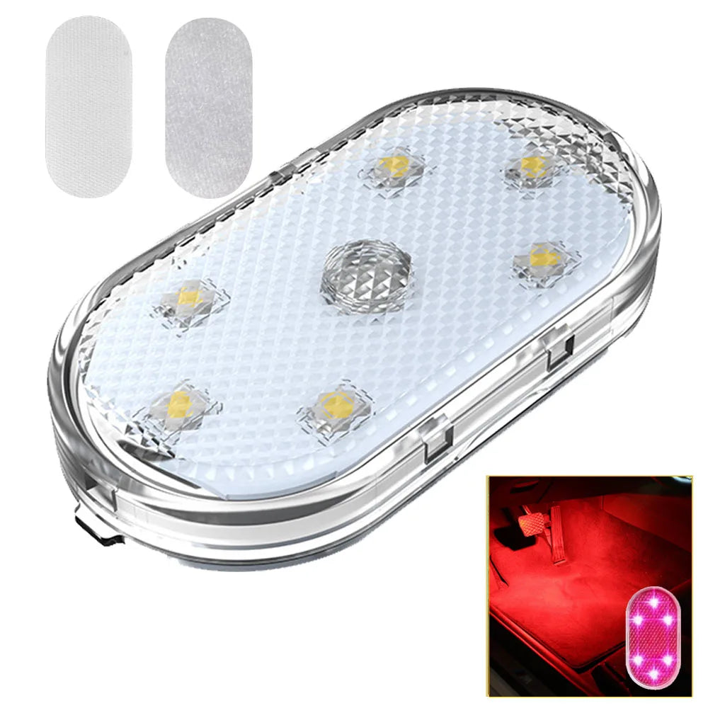 1pc Car LED Light Interior Lighting Atmosphere Lamp for Armrest Box Trunk Switch To additional angle