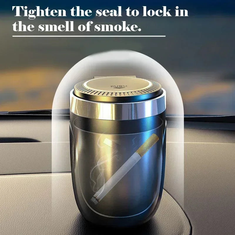 Car Ashtray With LED Light Alloy Cup