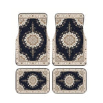 Red Bohemian Paisley Print Car Floor Mats 4Pcs Universal Anti-Slip Auto Carpet Interi lifestyle view
