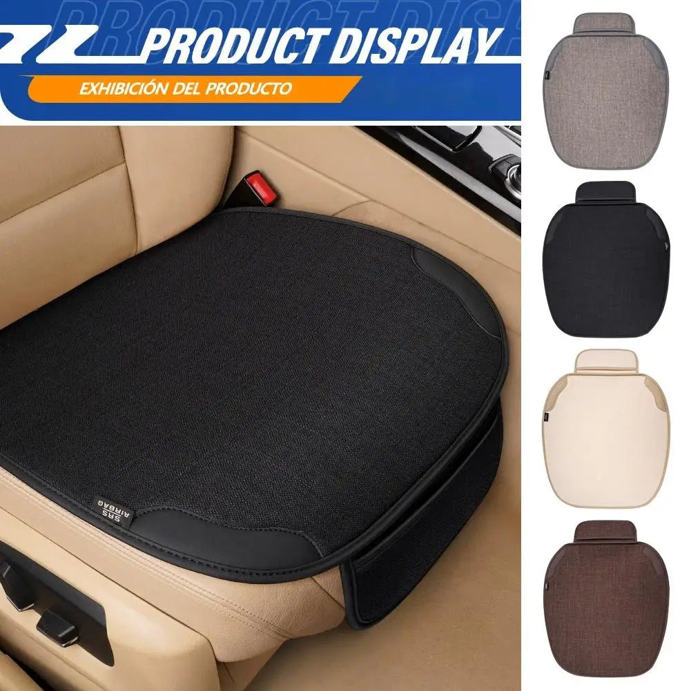 Car Breathable Flax Seat Cover Universal Front Seat Anti Dust Anti Scratch Protector Cushion Covers