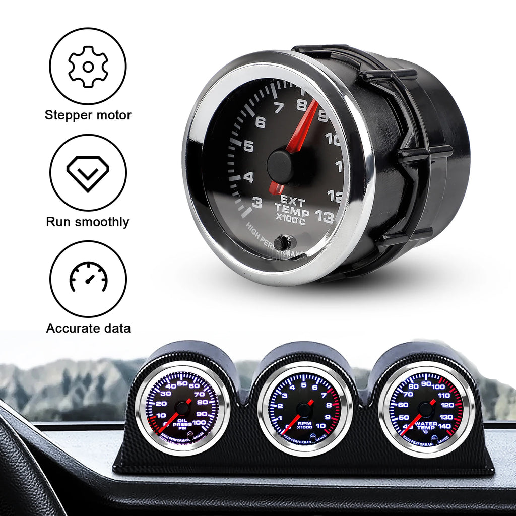 2'' 52mm 12V 7 Colors Car Oil Press Air fuel ratio Voltmeter EGT Tachometer RPM Gauge Boost Water Temperature Oil Temperature