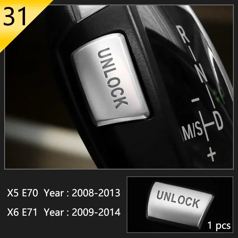 Car Styling For BMW X5 X6 E70 E71 Console Gearshift Frame Decorative Trim Strips Stai lifestyle view