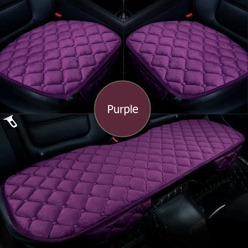 Car Front Rear Seat Cover Car Seat Covers Set Choose Car Seat Cushion Plush Seat Pad P close-up view