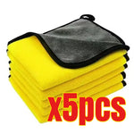 3/5/10Pcs Car Wash Microfiber Towel | High Absorbency Car Cleaning Drying Cloth detail view