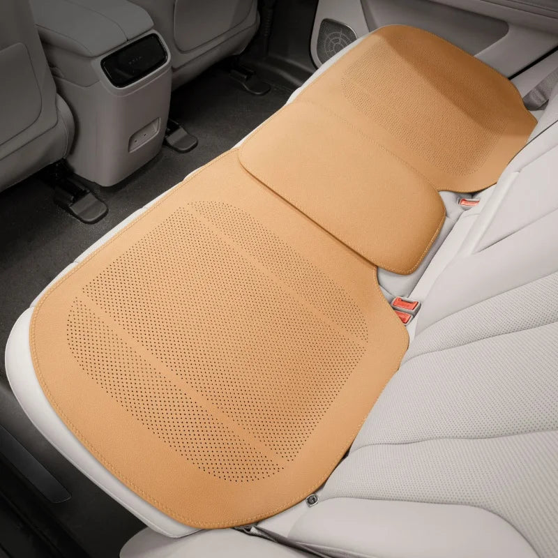 Breathable Leather Car Seat Cover Universal Front Seat Protection Cushion Luxury Car I close-up view