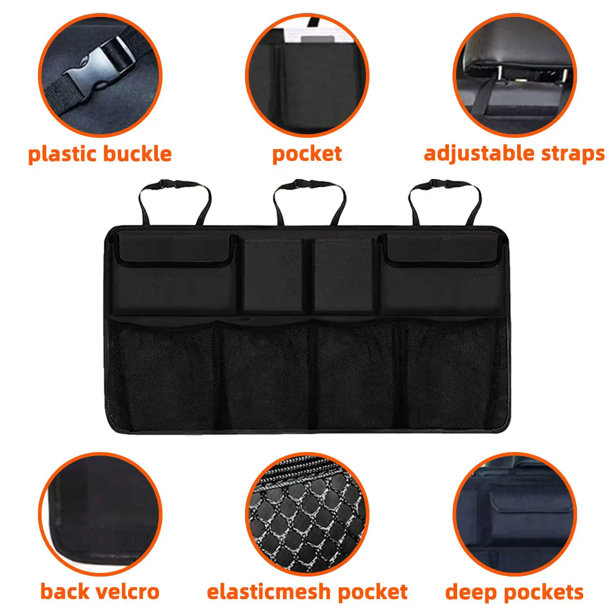 Car Seat Back Storage Bag Interior Organizer