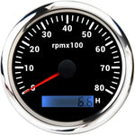 85mm Tachometer with LCD Hour Meter | 7 Color LED Backlight for Marine Boat Car detail view