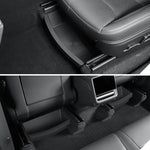 Tesla Model Y & Juniper Under Seat Hidden Storage Box | Washable TPE Drawer close-up view