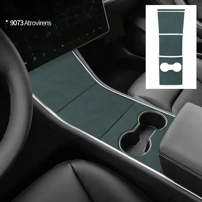 For Tesla Model 3 2017-2020 Car Central Console Gear Shifter Panel Modifed Decorative Cover Pad Sheath Shell Sticker