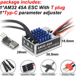 2322 2600KV 2830 2400KV Brushless Motor AM32 45A for 1/12 RC Crawler Car Off Road Car MN82 MN168 MN78 MN86 MN128 Power Kit