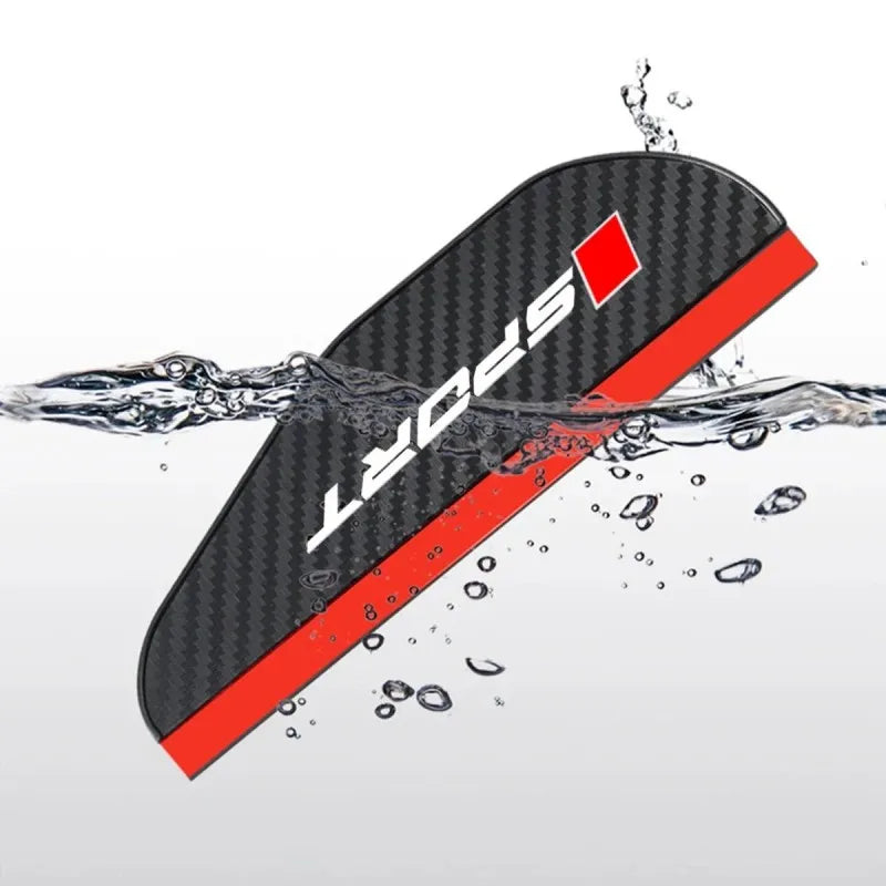 2pcs Car Rearview Mirror Rain Eyebrow Kit,Universal Rear View Side Mirror Rain Eyebrow Trim Shield Rainproof,For Most Car Models