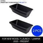 For Tesla Model Y 2025 Juniper Under Seat Storage Box Drawer | ABS Interior Accessory close-up view