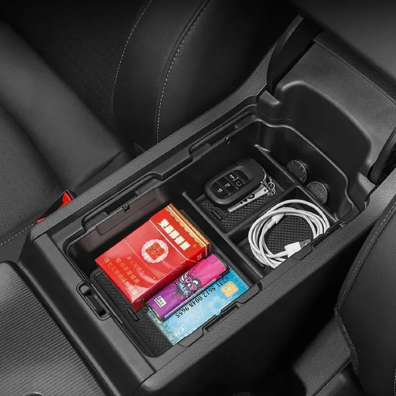 For Honda Civic 11th Gen 2021~2023 Central Armrest Storage Box Black Organizer Tray additional angle