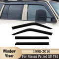 Side Window Visor Rain Deflector for Nissan Patrol GU Y61 1998-2016 | Acrylic Ventilation Guard