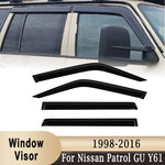 Side Window Visor Rain Deflector for Nissan Patrol GU Y61 1998-2016 | Acrylic Ventilation Guard