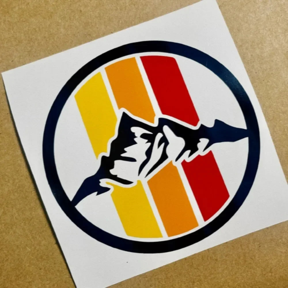 Trio Color Retro Racing Stripes Rainbow Vinyl Decals Fits 4RUNNER Tacoma Tundra Off Road Mountain Life Car Motorcycle Stickers