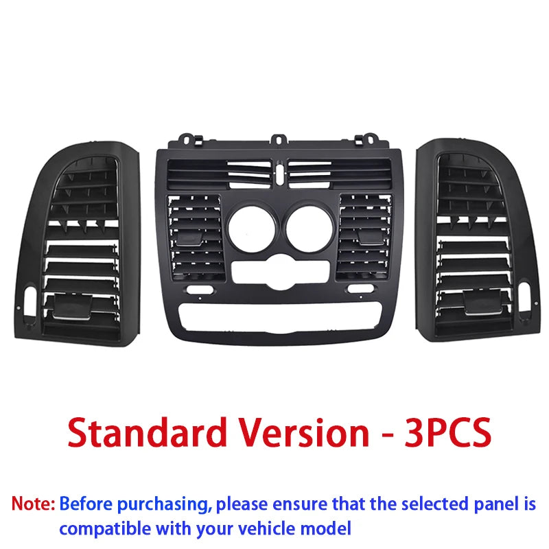 1/3pcs Black Car Air Conditioner Air Outlet Cover for Mercedes Benz Viano W636/Vito W639 2004-2015