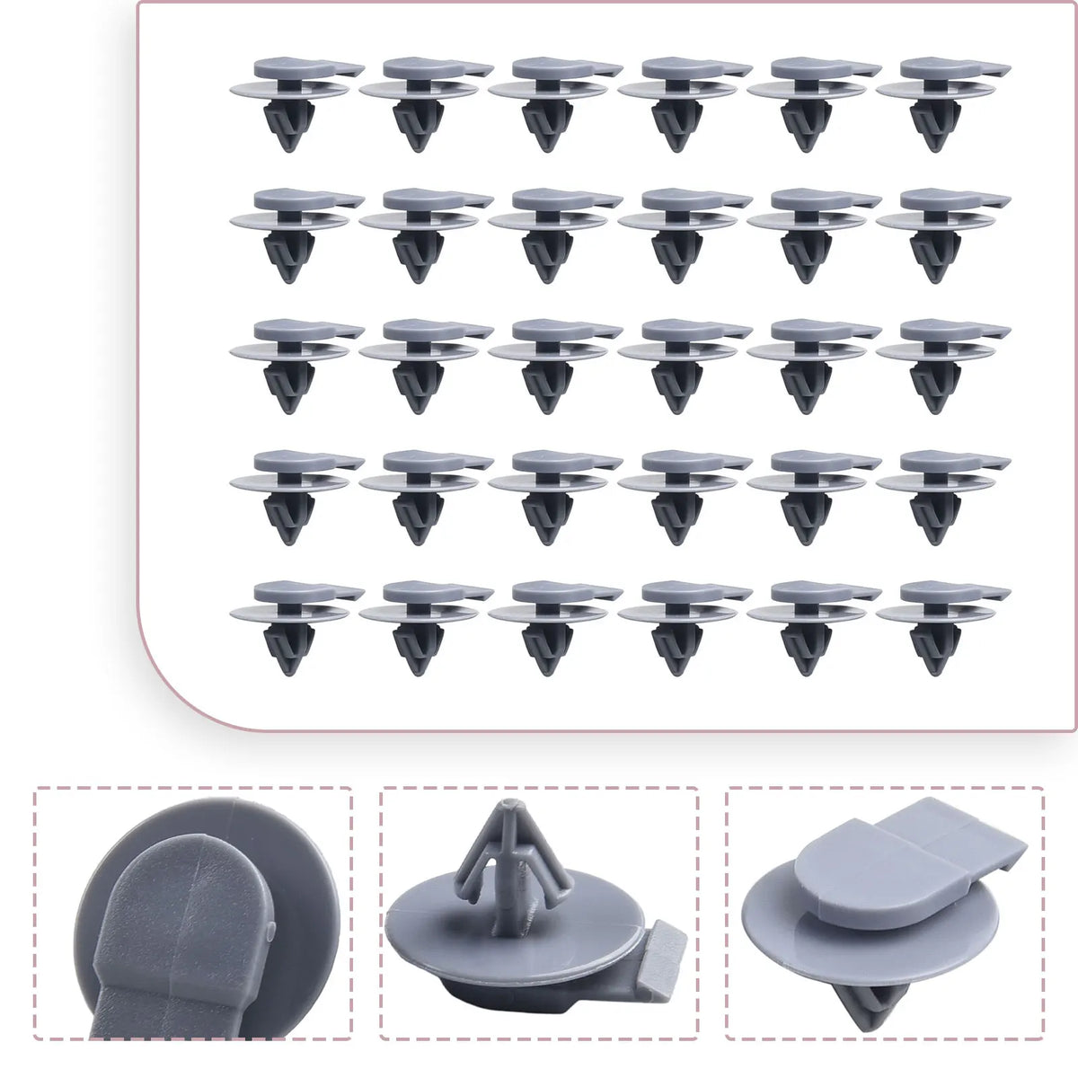 30Pcs Wheel Arch Trim Molding Clips For BMW For Mini For Cooper R50 R52 R55 R56 07132 lifestyle view