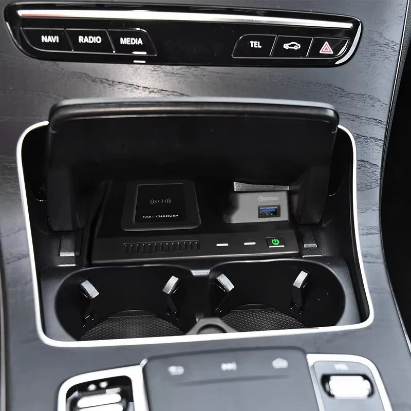 Wireless Charger For Mercedes Benz W205 C43 C63 AMG GLC43 GLC63 X253 C /GLC-Class M additional angle