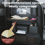 Car Seat Back Storage Bag Organizer with Foldable Table Tray