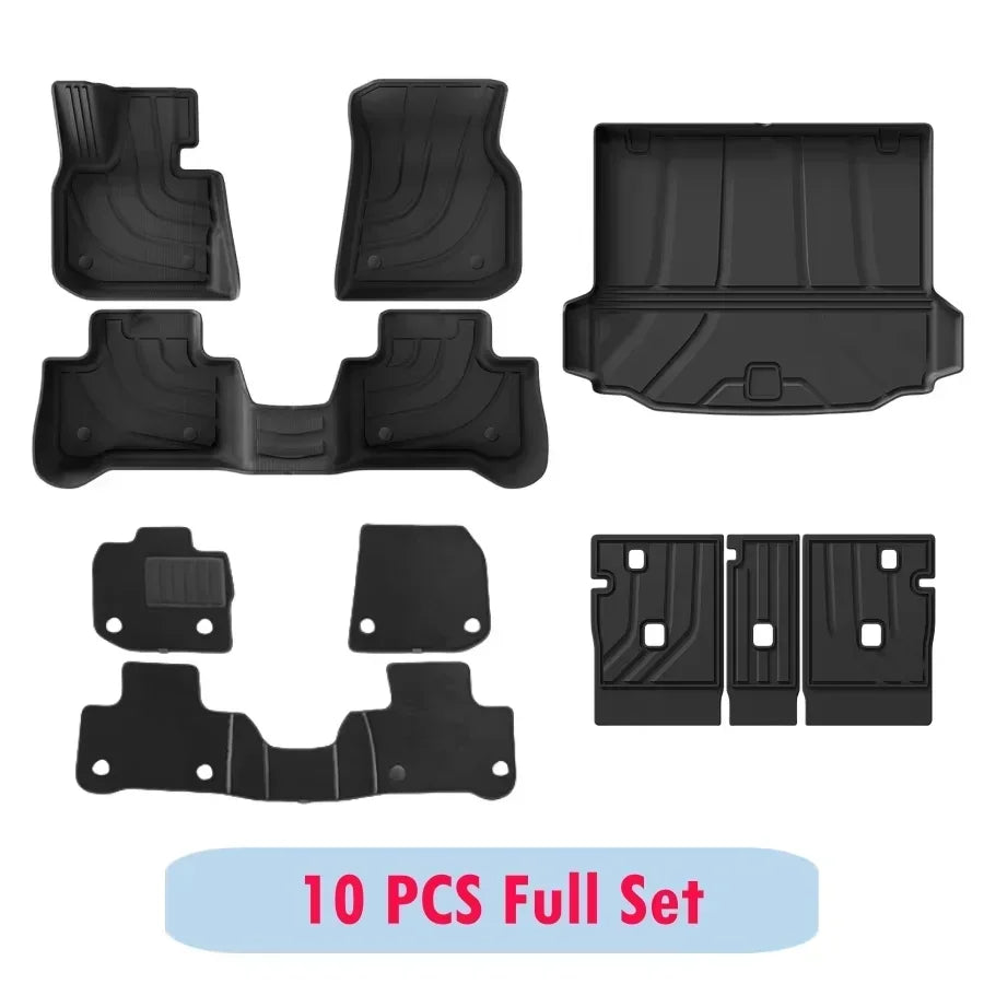BMW X3 / X4 / iX3 Floor Mats (2018–2024) | All-Weather TPE with Trunk Liner close-up view