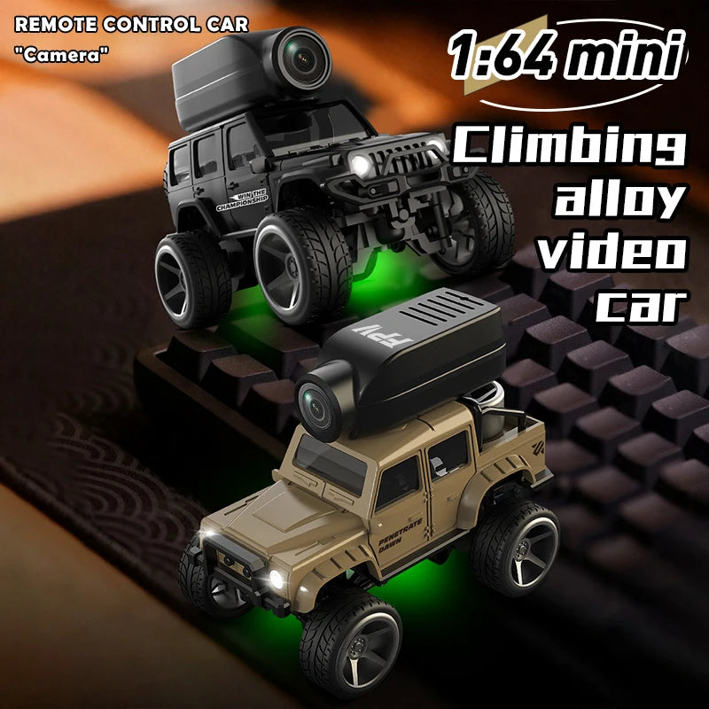 KF32 1:64 RC Mini Climbing Car With LED Light and HD Camera Radio Remote Control Cars alternate view