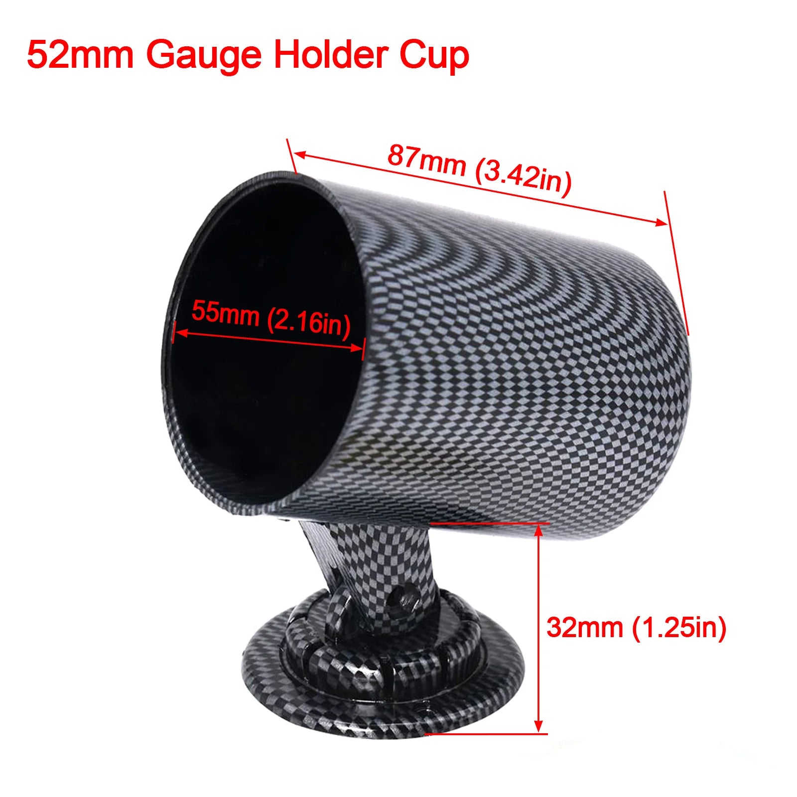 52mm 8-in-1 Car Gauge Set | Water Temp Oil Temp Oil Pressure Voltmeter Vacuum Tachomet close-up view