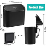 Hanging Car Trash Can Car Flip Top Trash Can Interior Trash Storage ABS Trash Can w additional angle