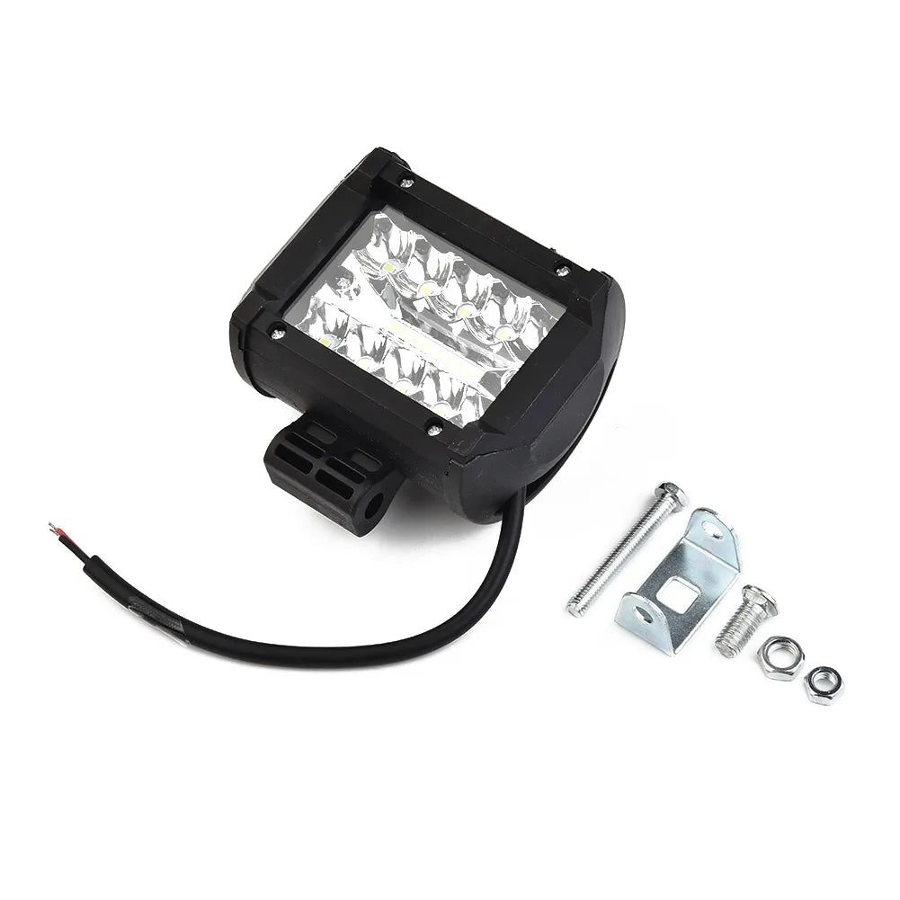 12V 60W LED Bar Offroad Spot Flood Combo LED Light Bar Work Light For Truck Car SUV additional angle