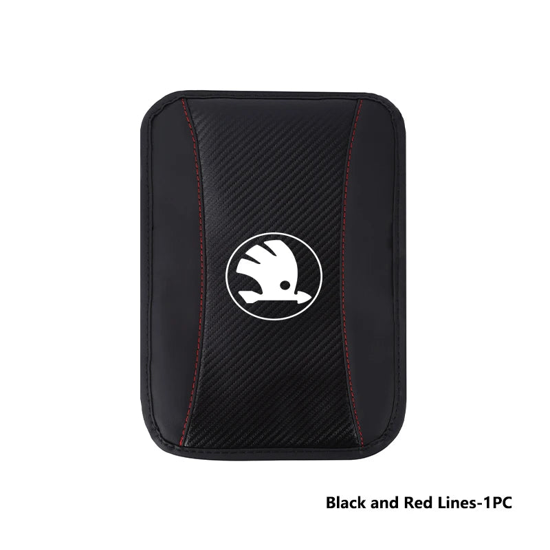 For Skoda Car Armrest Mat Center Console Arm Rest Protection Cushion Kamiq Karoq Octavia 2 3 Rapid Scala Kami Fabia VII VRS