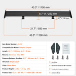 SucceBuy GT Wing Car Spoiler 43.3 inch Universal Spoiler with Single Deck Adjustable Lightweight Aluminum Car Rear Spoiler Wing