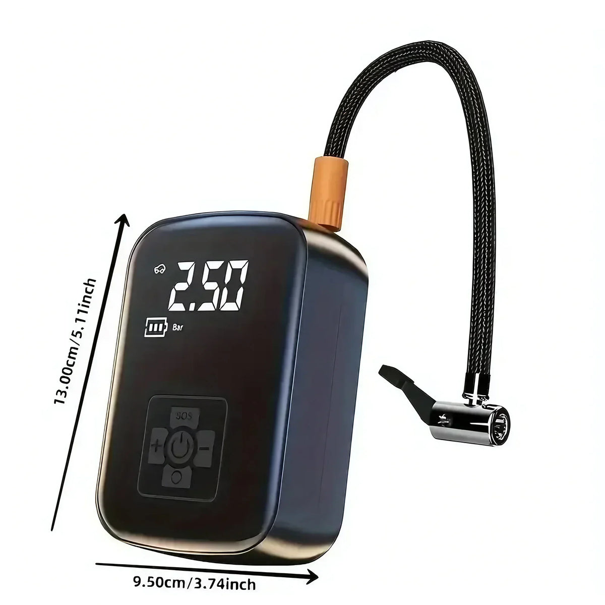 Portable Air Compressor Pump Electric Tire Inflator Digital LCD Display Wireless Cordless Car Tire Pump for Motorcycle Bicycle Boat Ball Inflatable Home Garage Trip