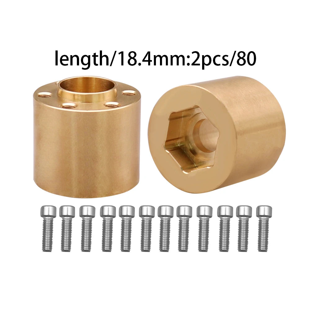 Brass Wheel Hex Hub Widen Adapter 12mm for 1/10 RC Crawler alternate view