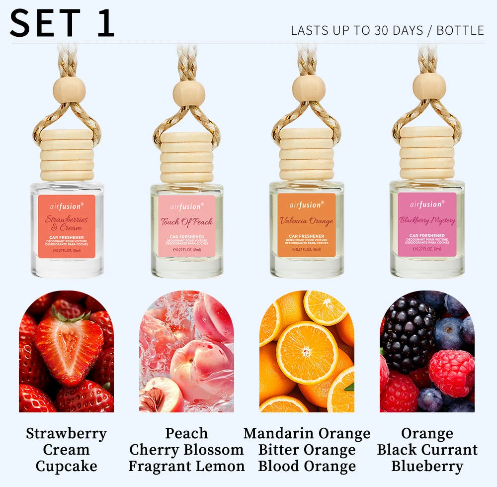 4 Pack Hanging Car Air Freshener & Diffuser | 120-Day Long-Lasting Fragrance Variety alternate view