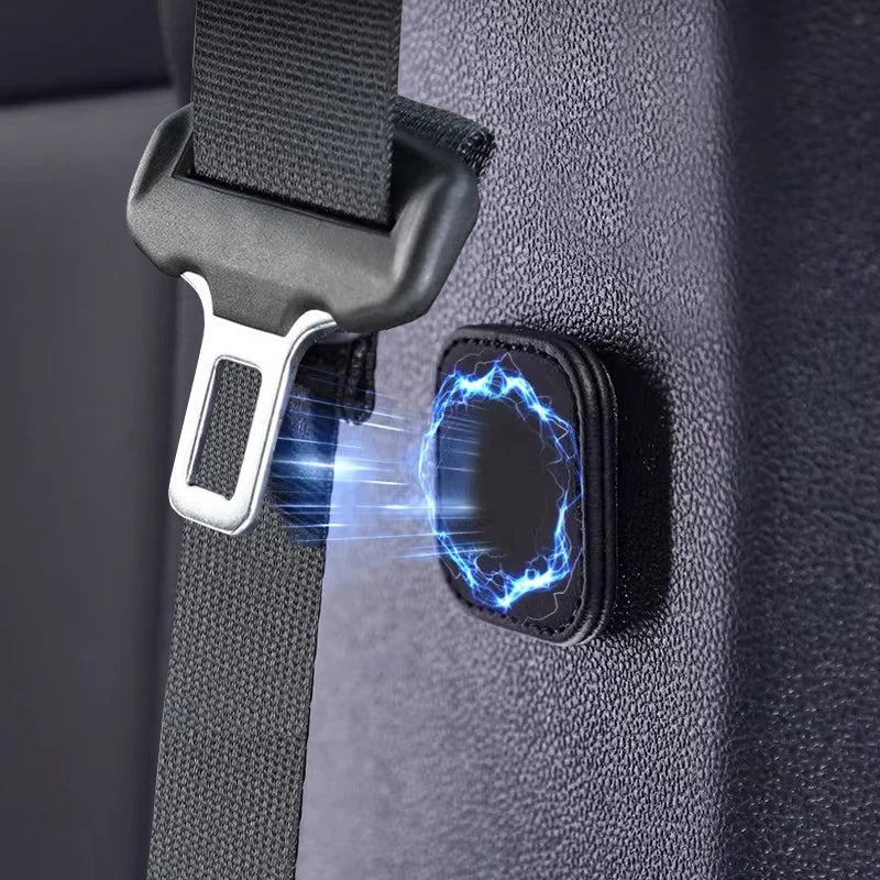 Magnetic Car Seat Belt Holder Clip Leather Seatbelt Stopper