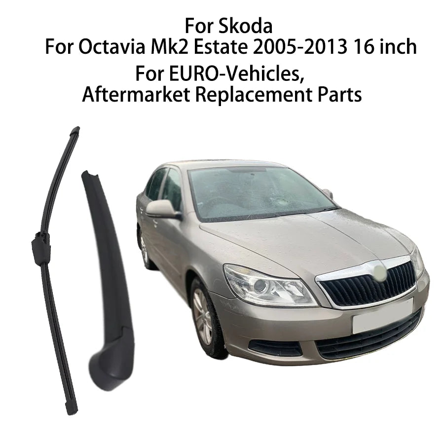 Rear Windscreen Wiper Arm Blade for Skoda Octavia Mk2 Estate 2005-2013 | 16 inch
