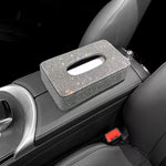 Rhinestone Genuine Leather Car Tissue Box Holder