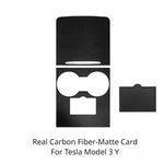 Carbon Fiber Center Console Trim for Tesla Model 3 Y | Real Carbon Fiber Decorative P lifestyle view