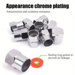 40 Pcs Tire Valve Caps with O-Ring | Chrome Dust Proof Covers for Cars, Bicycles, Trucks detail view
