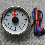 0-12 Hours 52mm Hour Meter Gauge with Red Backlight | 9-32V Clock for Car Boat RV lifestyle view