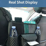 Car Storage Bag Nappa Leather Car Storage Bag between the Center Console and Seat Bac lifestyle view