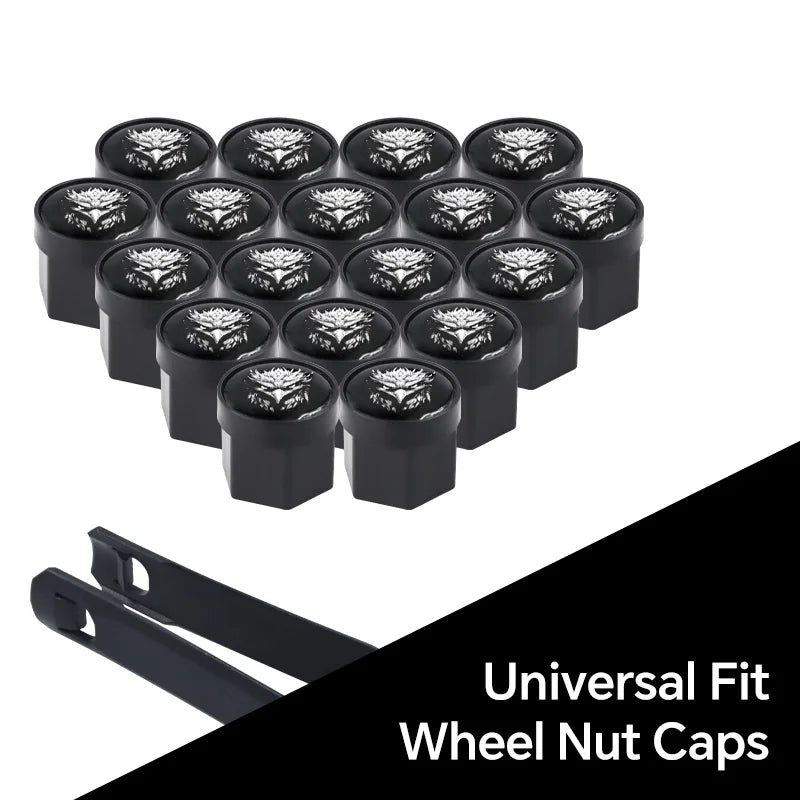 20Pcs Universal Black Car Wheel Hub Nut Protective Caps | ABS Rust Proof Waterproof T lifestyle view