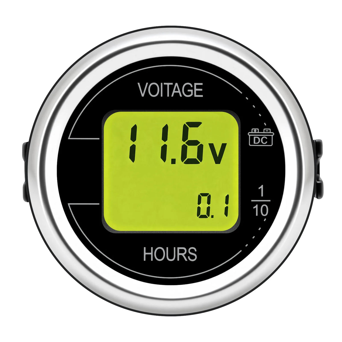 DC 12V 24V 52mm Car Voltage Gauge | LED Digital Voltmeter with Hour Meter additional angle