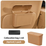 Multifunctional Hanging Car Trash Can with Lid Storage Bin alternate view